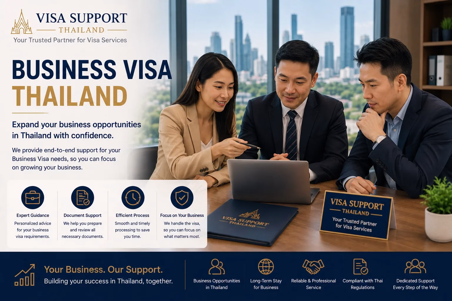 Visa Support Thailand assisting business visa clients with Non-B visa paperwork in Thailand