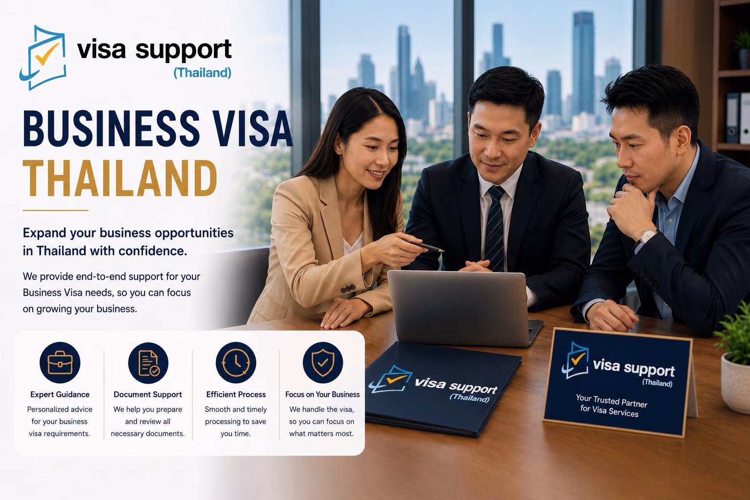 Visa Support Thailand assisting business visa clients with Non-B visa paperwork in Thailand
