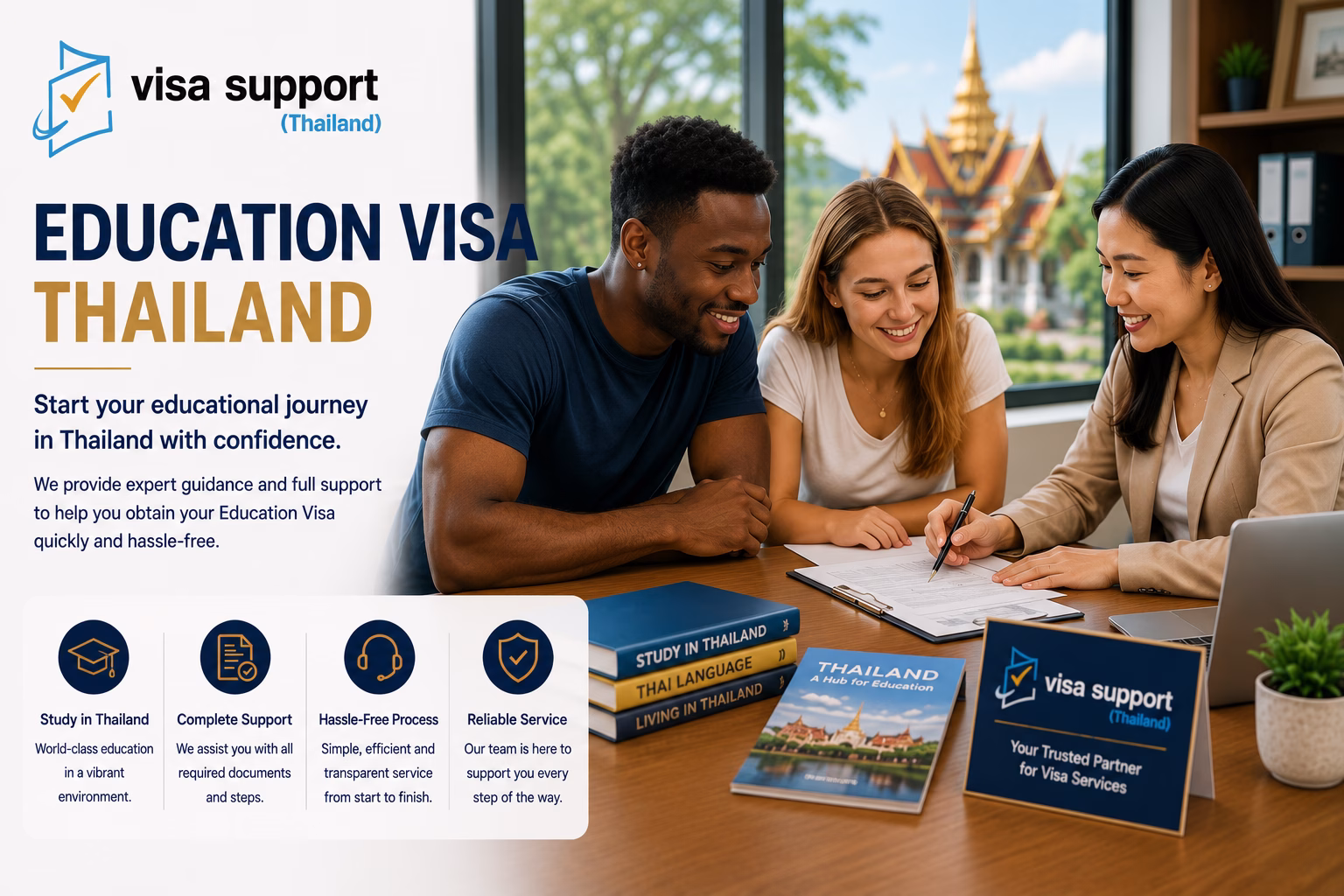 Visa Support Thailand assisting a foreign student with a Thailand Non-ED education visa application in Chiang Mai