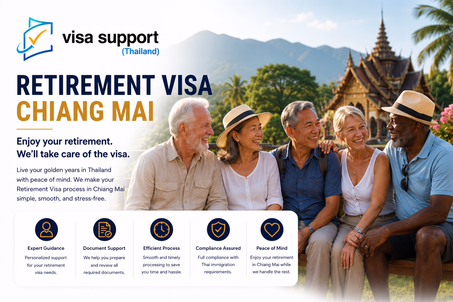 Visa Support Thailand helping retirees with Chiang Mai retirement visa applications