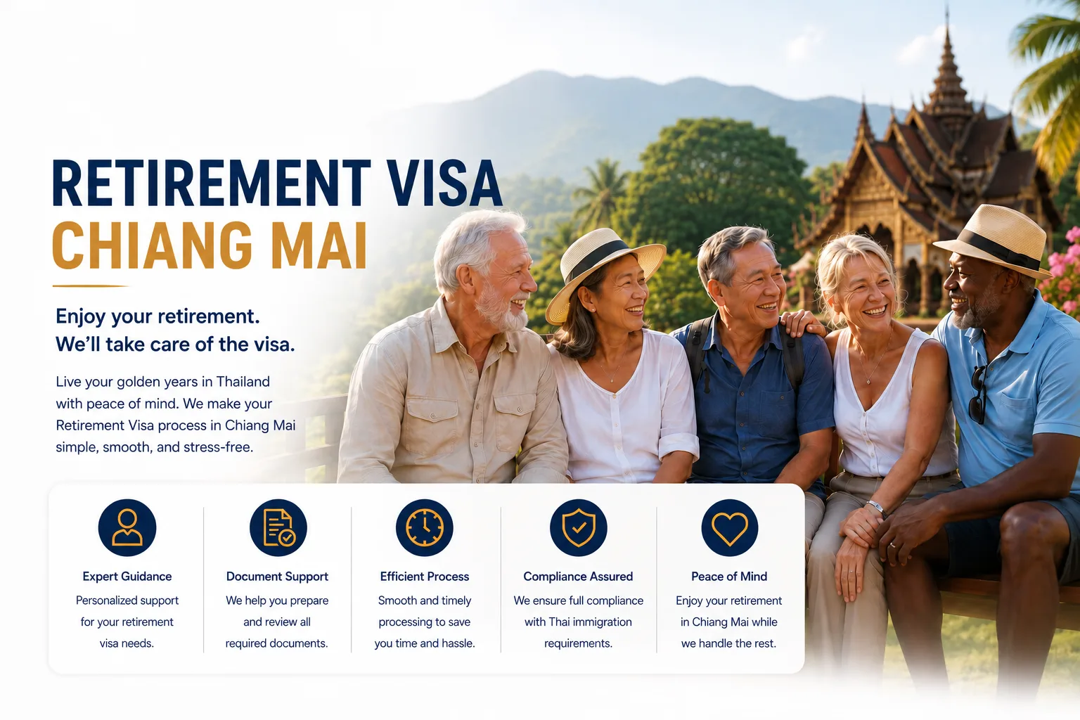 Visa Support Thailand helping retirees with Chiang Mai retirement visa applications