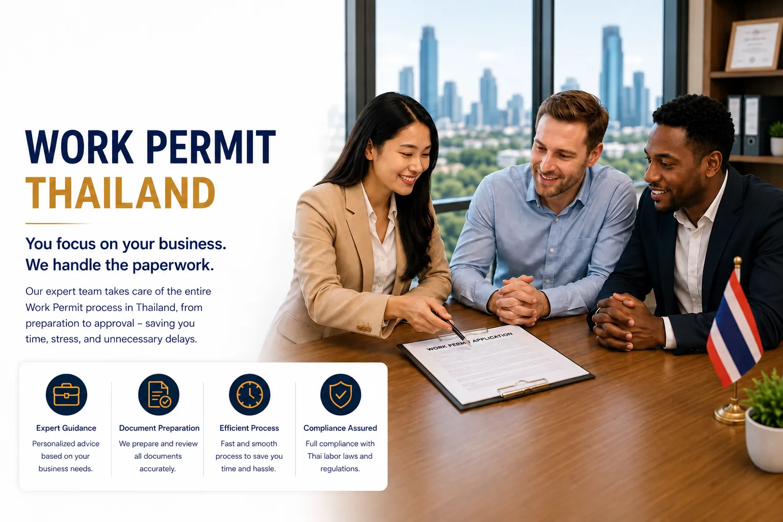Visa Support Thailand assisting foreign clients with Thailand work permit documents